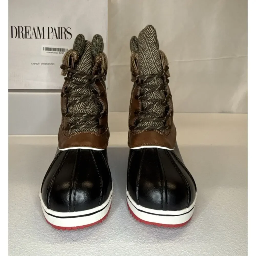 Dream Pairs MONTE-01 Women Mid Calf Snow Boots Waterproof Duck Winter Size 7